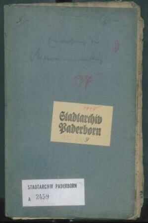 Verwaltung des Armenwesens im Kämper Distrikt