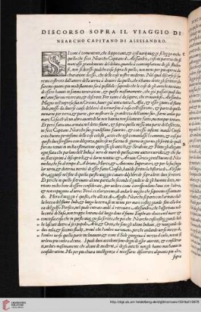 Discorso sopra il viaggio di Nearcho Capitano di Alessandro