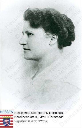 Hochgesand, Rosalie geb. Behr (1873-1936) / Porträt im Profil, Brustbild