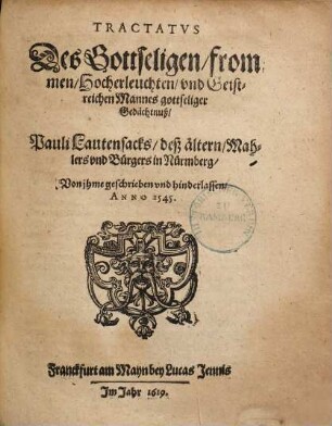Offenbahrung Jesu Christi : Das ist: Ein Beweiß durch den Titul uber das Creutz Jesu Christi