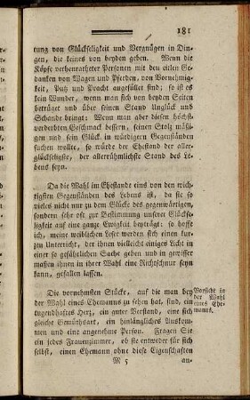 Vorsicht in der Wahl eines Ehemanns. - Einige unzusammenhängende Erinnerungen.