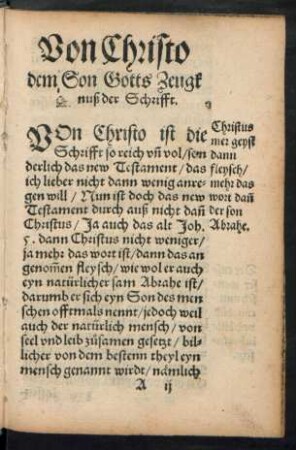 Von Christo ist die Schrifft so reich und vol ...