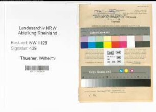 Entnazifizierung Wilhelm Thuener , geb. 06.02.1898 (Polizist)