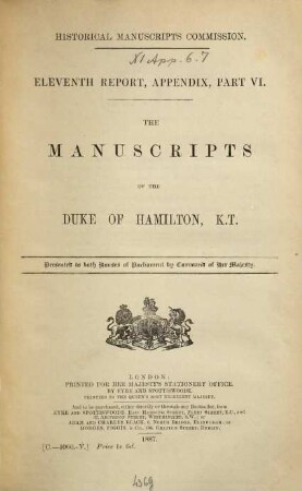 Report. 11. 1887 (1888), Appendix part 6
