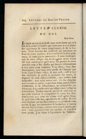 164-177, Lettre CLXXIII.-CLXXVIII.