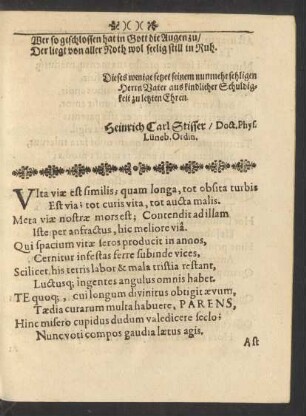 Ulta viae est similis; quam longa, tot obsita turbis [...]