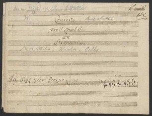 Konzerte; cemb, orch; G-Dur; DavL 16