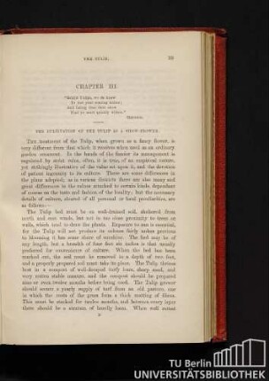 Chapter III. The cultivation of the Tulip as a show-flower.