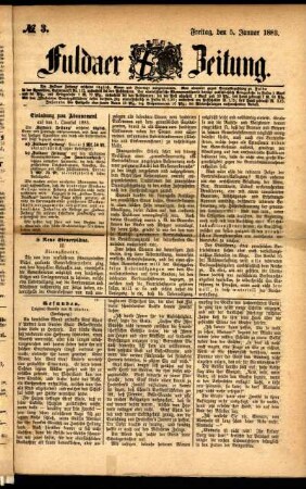 Ausgabe vom Freitag, den 05. Januar 1883.