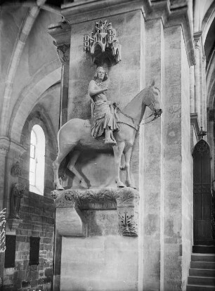 Der Bamberger Reiter : Bamberg. Dom St. Peter und Georg. Innenansicht, Detail: Der Reiter