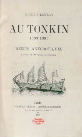 Au Tonkin, 1883-1885 : récits anecdotiques