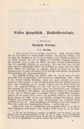 I. Abschnitt. Gesetzliche Erbfolge