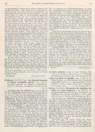 368-372 [Rezension] Krüger, Gustav (Hrsg.), Justins des Märtyrers Apologien. 4., völlig neubearb. Aufl