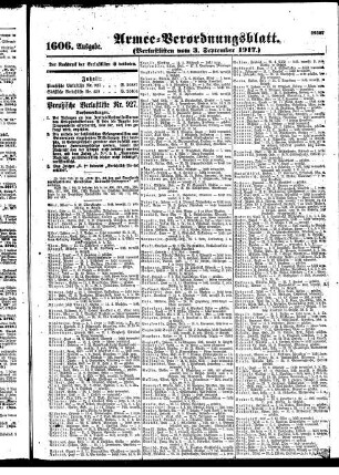 1606. Ausgabe. Montag, 3. September 1917