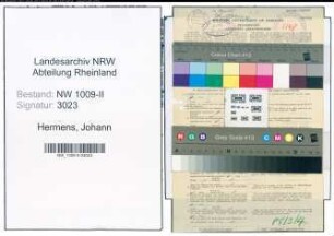 Entnazifizierung Johann Hermens , geb. 14.03.1890 (Beamter)