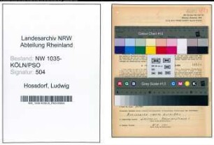 Entnazifizierung Ludwig Hossdorf , geb. 02.04.1902 (Technischer Angestellter)