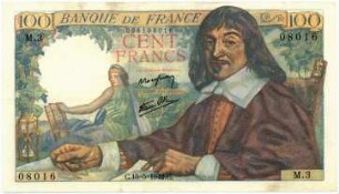 Geldschein, 100 Francs (FRF), 15.5.1942