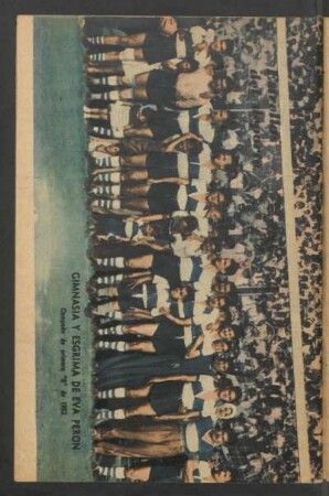 Gimnasia y Esgrima de Eva Perón, campeón de primera "B" de 1952 - [Fotografía] : Estrellas del deporte