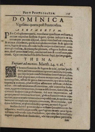 Dominica Vigesima quarta post Pentecosten.