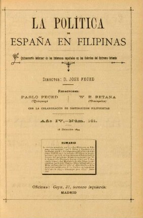 Núm. 101. 18 Diciembre 1894
