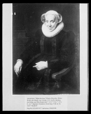 Bildnis der Maria van Utrecht (1553-1629), Ehefrau des Johan van Oldenbarneveldt