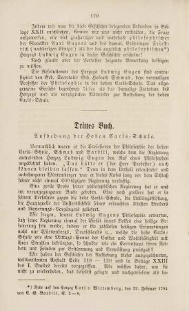 170-179, Drittes Buch. Aufhebung der Hohen Carls-Schule