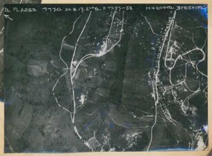 Foto der Stellungen westlich von Pargnan (Luftbild)