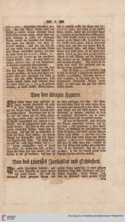 Von des Umrisses Zierlichkeit und Schönheit