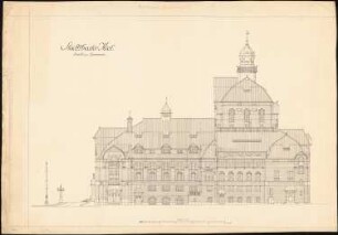 Stadttheater, Kiel: Seitenansicht 1:100