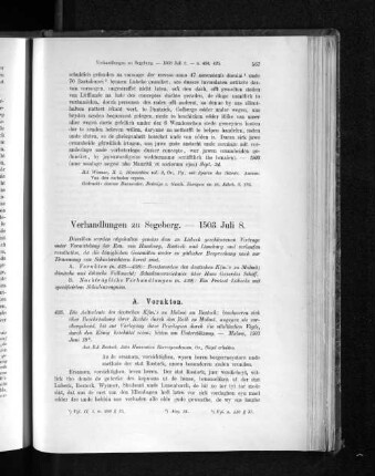 Verhandlungen zu Segeberg. - 1503 Juli 8.