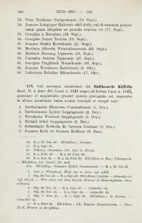 308-311, Matrikel 118, 1-32 (1541/42) und 119, 1-12 (1542/43)