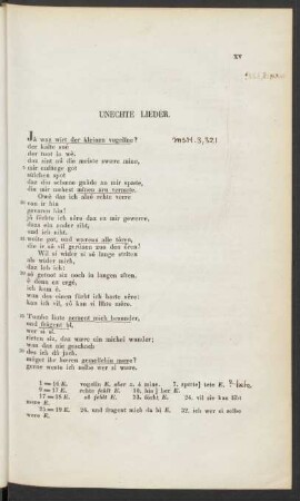 Unechte Lieder.