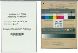 Entnazifizierung Antonius Schulze-Westerhoff , geb. 30.04.1903 (Landwirt)