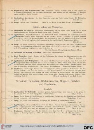 Schmiede, Schlosser, Büchsenmacher, Wagner, Böttcher und Fassbinder (Nr. 59-88)