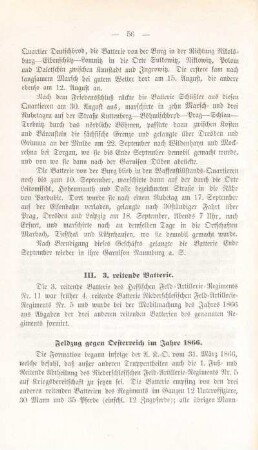 Feldzug gegen Oesterreich im Jahre 1866.