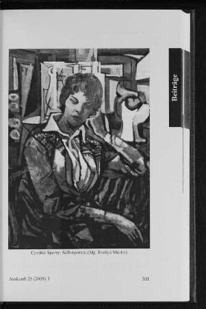 Cynthia Sperry: Selbstporträt (Slg. Evelyn Morris)