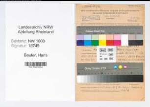 Entnazifizierung Hans Beuter, geb. 18.08.1904 (Landwirtsch.Gehilfe)