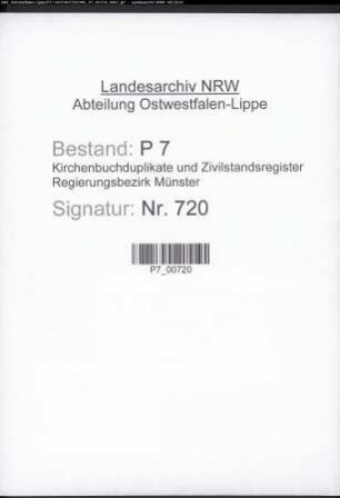 Zivilstandsregister der Munizipalität Ladbergen (Aufgebote 1811). (Gemeinde: Ladbergen, Kreis Tecklenburg)