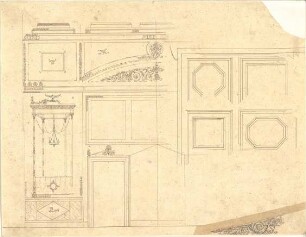 Gärtner, Friedrich von; Athen (Griechenland); Königliche Residenz (Athener Schloss) - Wanddekoration (Teilansicht)