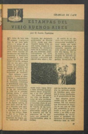 Estampas de viejo Buenos Aires : Charlas de café