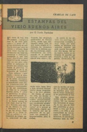 Estampas de viejo Buenos Aires : Charlas de café