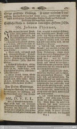 Einige geistliche Gesänge, so unter vielerley Titul gehörig, sind der Edition des Anno 1722. publicirten ordentlichen privilegirten Dreßdnischen Gesang-Buchs auf Befehl und Verlangen mit beygefüget worden