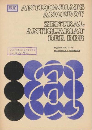 Nr. 1704: Astronomie-Geophysik