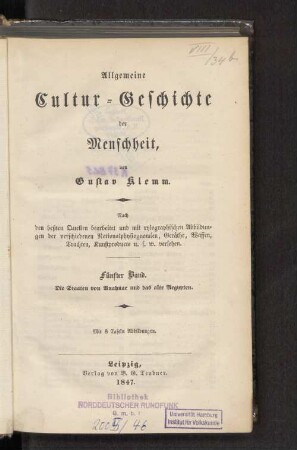 Bd. 5: Die Staaten von Anahuac und das alte Aegypten