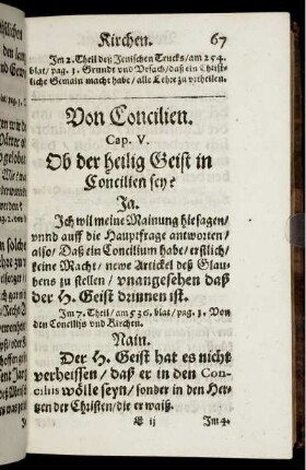 Von Concilien. Cap. V.