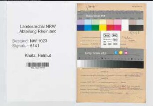 Entnazifizierung Helmut Knatz , geb. 07.08.1901 (Kaufm.Angest.)