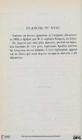 Planche N. XVIII