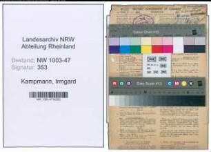 Entnazifizierung Irmgard Kampmann , geb. 16.09.1919 (Bueroangestellte)