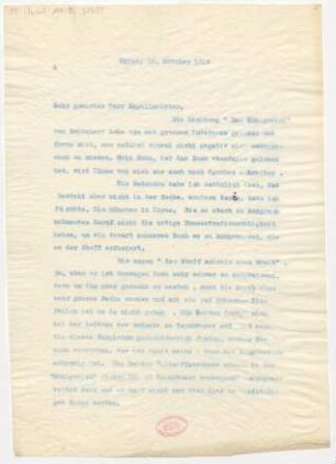 Brief an Frantisek Neumann : 12.10.1912