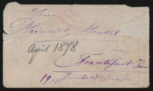 Brief an Heinrich Henkel : 13.04.1878